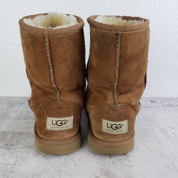 UGG Classic Midcalf Boots Brown Chestnut Comfort sz 6 Shearling Suede Sheepskin - Picture 10 of 15